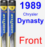 Front Wiper Blade Pack for 1989 Chrysler Dynasty - Hybrid