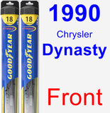 Front Wiper Blade Pack for 1990 Chrysler Dynasty - Hybrid