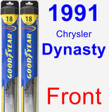 Front Wiper Blade Pack for 1991 Chrysler Dynasty - Hybrid