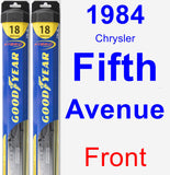 Front Wiper Blade Pack for 1984 Chrysler Fifth Avenue - Hybrid
