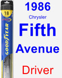 Driver Wiper Blade for 1986 Chrysler Fifth Avenue - Hybrid