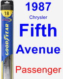 Passenger Wiper Blade for 1987 Chrysler Fifth Avenue - Hybrid