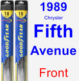 Front Wiper Blade Pack for 1989 Chrysler Fifth Avenue - Hybrid