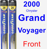 Front Wiper Blade Pack for 2000 Chrysler Grand Voyager - Hybrid