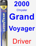Driver Wiper Blade for 2000 Chrysler Grand Voyager - Hybrid