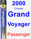 Passenger Wiper Blade for 2000 Chrysler Grand Voyager - Hybrid
