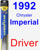 Driver Wiper Blade for 1992 Chrysler Imperial - Hybrid