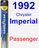 Passenger Wiper Blade for 1992 Chrysler Imperial - Hybrid