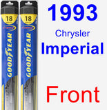 Front Wiper Blade Pack for 1993 Chrysler Imperial - Hybrid