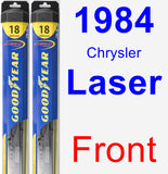 Front Wiper Blade Pack for 1984 Chrysler Laser - Hybrid