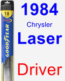 Driver Wiper Blade for 1984 Chrysler Laser - Hybrid