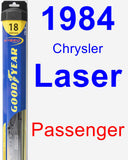 Passenger Wiper Blade for 1984 Chrysler Laser - Hybrid