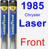 Front Wiper Blade Pack for 1985 Chrysler Laser - Hybrid