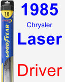 Driver Wiper Blade for 1985 Chrysler Laser - Hybrid