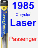 Passenger Wiper Blade for 1985 Chrysler Laser - Hybrid
