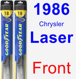 Front Wiper Blade Pack for 1986 Chrysler Laser - Hybrid