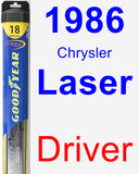 Driver Wiper Blade for 1986 Chrysler Laser - Hybrid