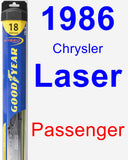 Passenger Wiper Blade for 1986 Chrysler Laser - Hybrid