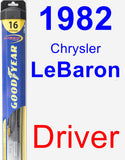 Driver Wiper Blade for 1982 Chrysler LeBaron - Hybrid