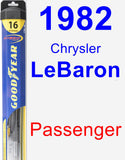 Passenger Wiper Blade for 1982 Chrysler LeBaron - Hybrid