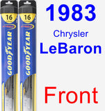Front Wiper Blade Pack for 1983 Chrysler LeBaron - Hybrid