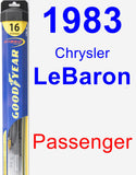 Passenger Wiper Blade for 1983 Chrysler LeBaron - Hybrid