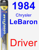 Driver Wiper Blade for 1984 Chrysler LeBaron - Hybrid