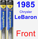 Front Wiper Blade Pack for 1985 Chrysler LeBaron - Hybrid