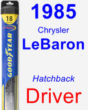 Driver Wiper Blade for 1985 Chrysler LeBaron - Hybrid