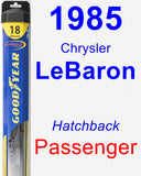 Passenger Wiper Blade for 1985 Chrysler LeBaron - Hybrid