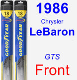 Front Wiper Blade Pack for 1986 Chrysler LeBaron - Hybrid