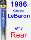 Rear Wiper Blade for 1986 Chrysler LeBaron - Hybrid