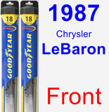 Front Wiper Blade Pack for 1987 Chrysler LeBaron - Hybrid