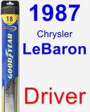 Driver Wiper Blade for 1987 Chrysler LeBaron - Hybrid