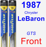 Front Wiper Blade Pack for 1987 Chrysler LeBaron - Hybrid