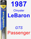 Passenger Wiper Blade for 1987 Chrysler LeBaron - Hybrid