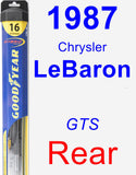 Rear Wiper Blade for 1987 Chrysler LeBaron - Hybrid