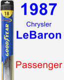 Passenger Wiper Blade for 1987 Chrysler LeBaron - Hybrid