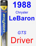 Driver Wiper Blade for 1988 Chrysler LeBaron - Hybrid