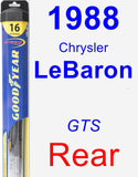Rear Wiper Blade for 1988 Chrysler LeBaron - Hybrid