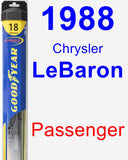 Passenger Wiper Blade for 1988 Chrysler LeBaron - Hybrid