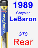 Rear Wiper Blade for 1989 Chrysler LeBaron - Hybrid
