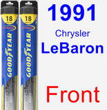 Front Wiper Blade Pack for 1991 Chrysler LeBaron - Hybrid