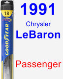 Passenger Wiper Blade for 1991 Chrysler LeBaron - Hybrid