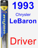 Driver Wiper Blade for 1993 Chrysler LeBaron - Hybrid