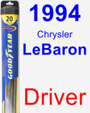 Driver Wiper Blade for 1994 Chrysler LeBaron - Hybrid