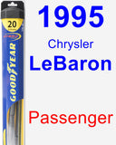 Passenger Wiper Blade for 1995 Chrysler LeBaron - Hybrid