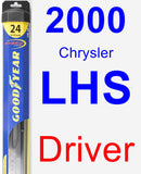 Driver Wiper Blade for 2000 Chrysler LHS - Hybrid
