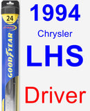 Driver Wiper Blade for 1994 Chrysler LHS - Hybrid