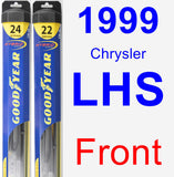 Front Wiper Blade Pack for 1999 Chrysler LHS - Hybrid